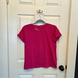 J. Crew Factory Fuchsia Girlfriend Tee